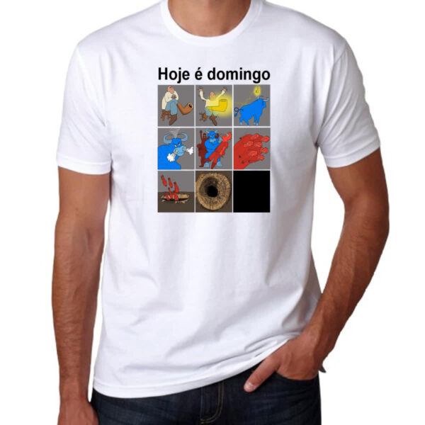 Camiseta Unissex Hoje e domingo pe de cachimbo - Imagem 3