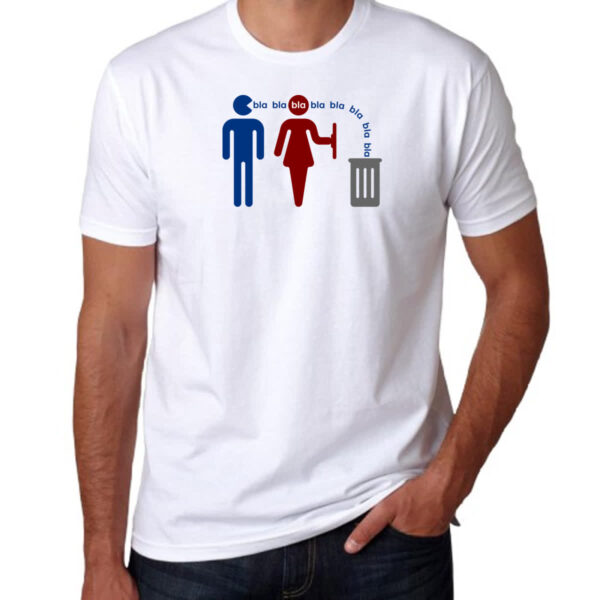 Camiseta Unissex Homem fala demais - Imagem 3