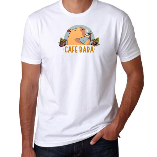 Camiseta Unissex Cafe bara capivara - Imagem 3