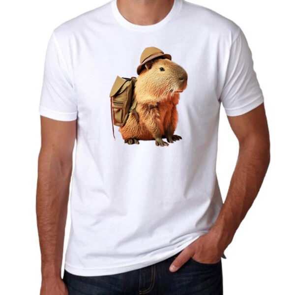 Camiseta Unissex Capivara aventureira - Imagem 3