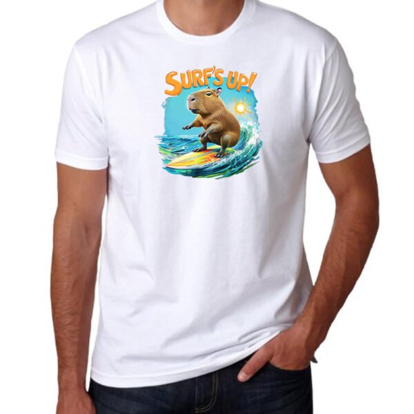 Camiseta Unissex Capivara surfs up - Imagem 3