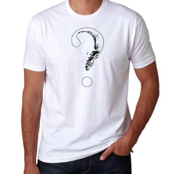 Camiseta Unissex Caveira interrogacao - Imagem 3