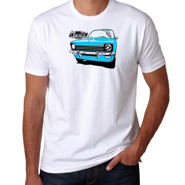 Camiseta Unissex Chevette Azul primeira geracao - Imagem 3
