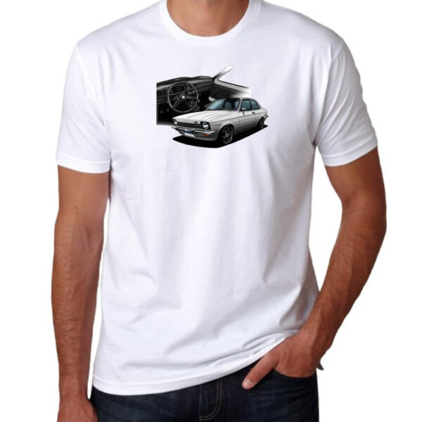 Camiseta Unissex Chevette primeira geracao branco - Imagem 3