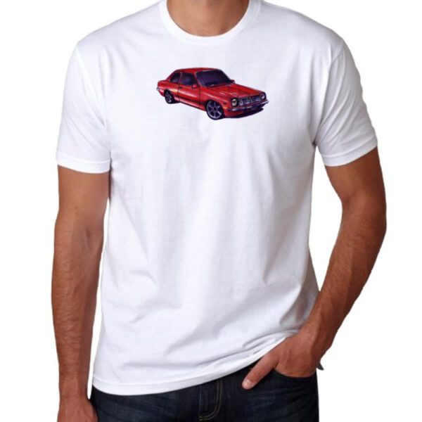 Camiseta Unissex Chevette vermelho segunda geracao a lapis - Imagem 3