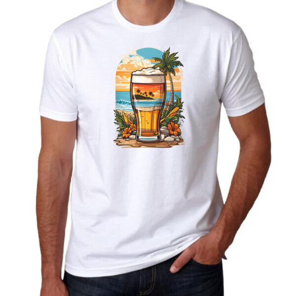 Camiseta Unissex Copo de Cerveja Sunset - Imagem 3