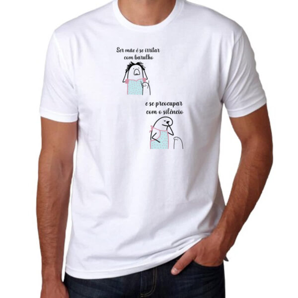Camiseta Unissex Dia das maes Flork irrita no barulho e preocupa no silencio - Imagem 3