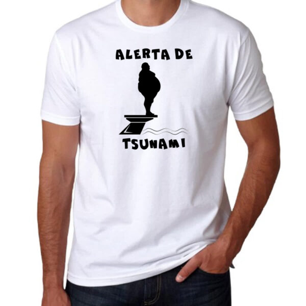 Camiseta Unissex Alerta de tsunami - Image 3