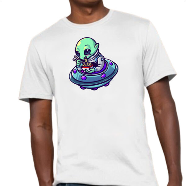 Camiseta Unissex Alien lamen disco voador - Imagem 4