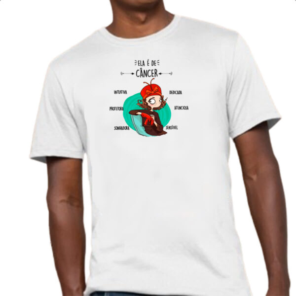 Camiseta Unissex Ela e de Cancer - Imagem 4