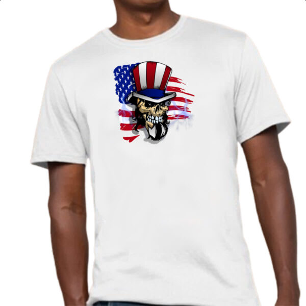 Camiseta Unissex American Skull - Imagem 4