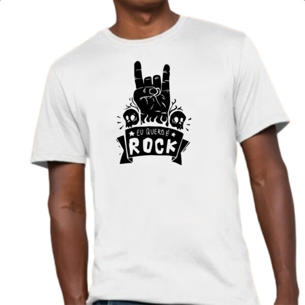 Camiseta Unissex Eu quero e Rock - Imagem 4