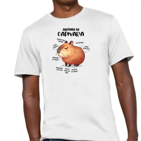 Camiseta Unissex Anatomia da capivara - Imagem 4