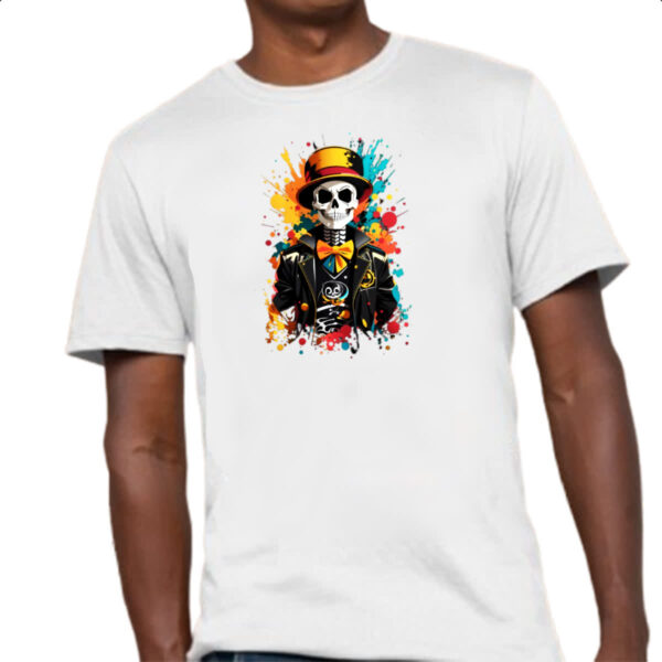 Camiseta Unissex Jack Skeleton Londres Street - Imagem 4