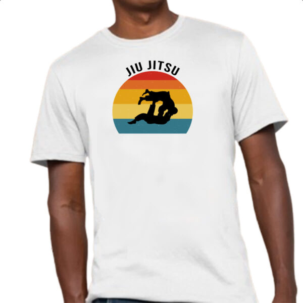 Camiseta Unissex Jiu-Jitsu Silhueta Sunset - Imagem 4