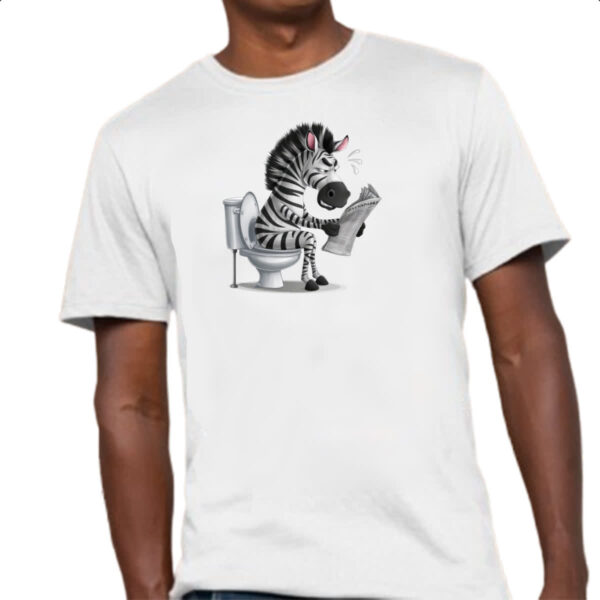 Camiseta Unissex Zebra na sala de forca - Imagem 4