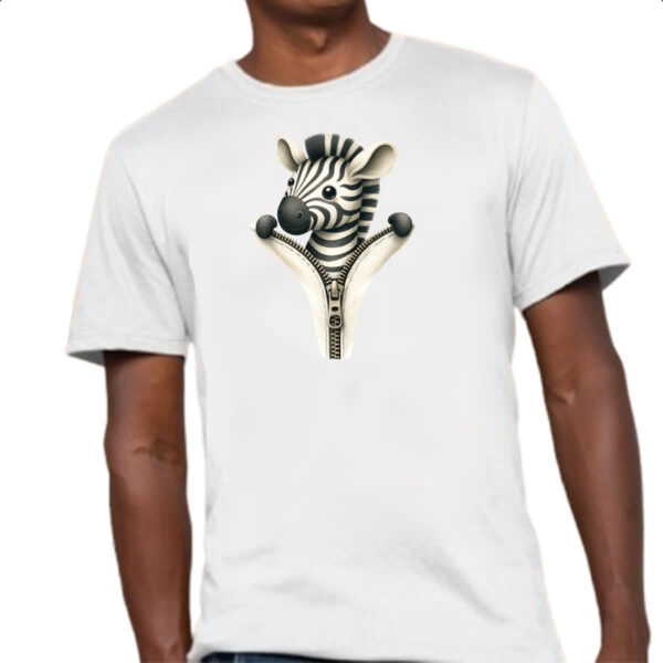 Camiseta Unissex Zebra no ziper - Imagem 4