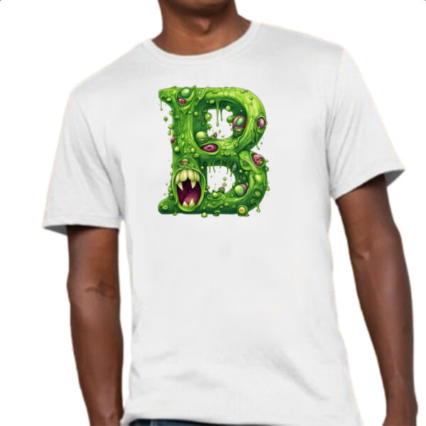 Camiseta Unissex Zumbi Alfabeto Letra B - Imagem 4