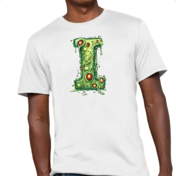 Camiseta Unissex Zumbi Alfabeto Letra I - Imagem 4