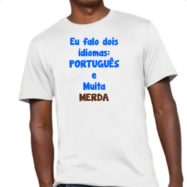 Camiseta Unissex Falo dois idiomas - Imagem 4
