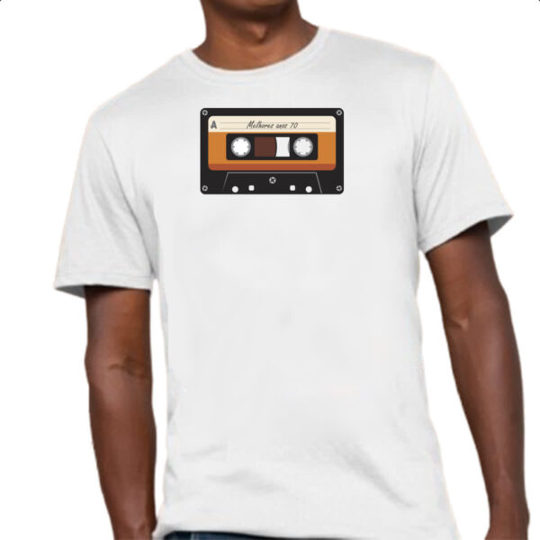Camiseta Unissex Fita K7 retro anos 70 - Imagem 4