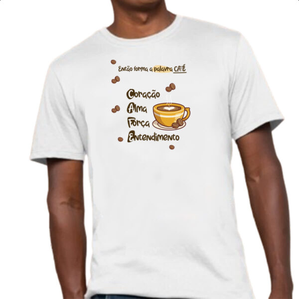 Camiseta Unissex Forma a palavra CAFE - Imagem 4