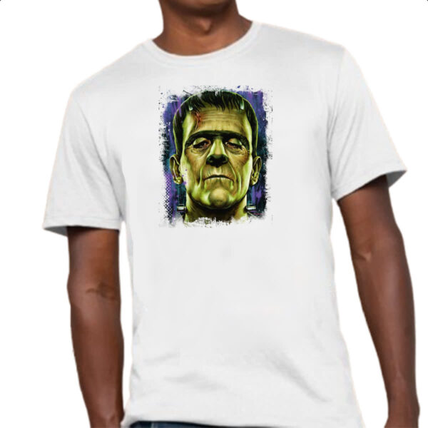 Camiseta Unissex Frankenstein Pintura Colorida - Imagem 4
