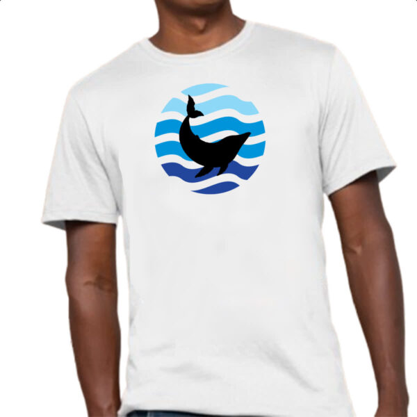 Camiseta Unissex Animais marinhos baleia silhueta sunset - Imagem 4
