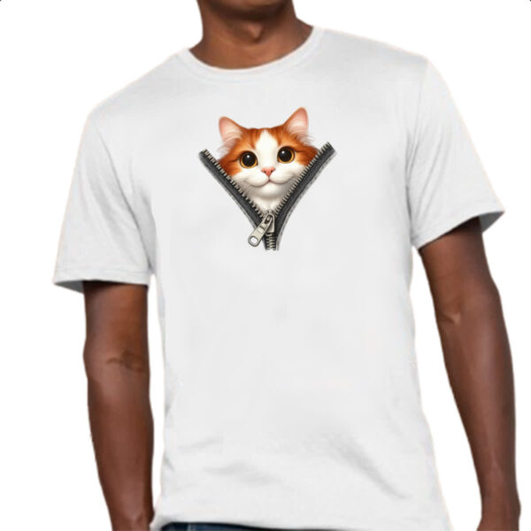 Camiseta Unissex Gato Turco van no ziper - Imagem 4
