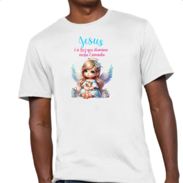 Camiseta Unissex Anjo luz iluminando - Imagem 4