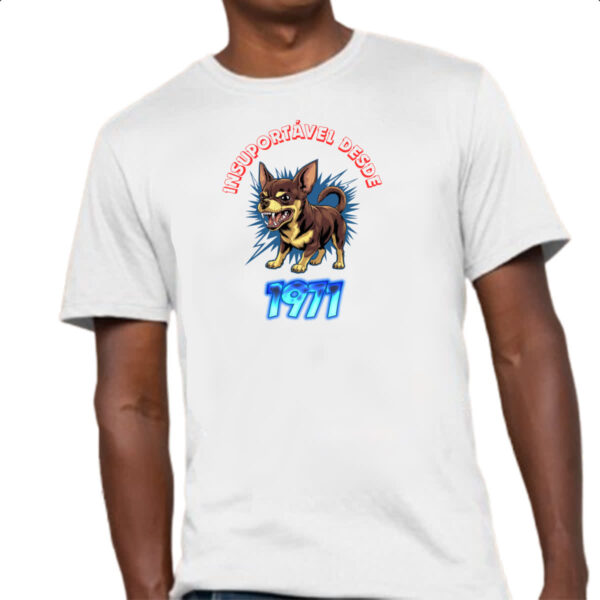 Camiseta Unissex Insuportavel desde 1971 - Imagem 4