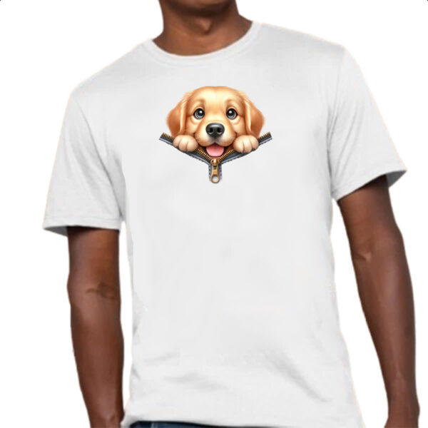 Camiseta Unissex Labrador Retriever no Ziper - Imagem 4