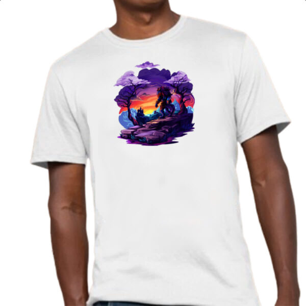 Camiseta Unissex Leao guerreiro noturno - Imagem 4
