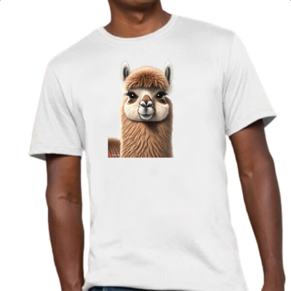 Camiseta Unissex Lhama rosto deboche - Imagem 4