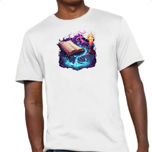 Camiseta Unissex Livro magia em acao - Imagem 4
