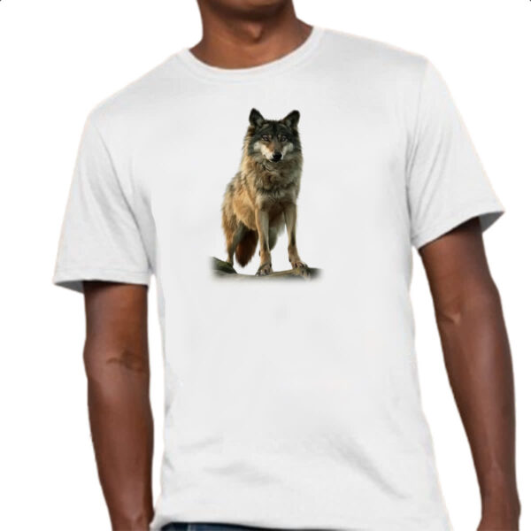 Camiseta Unissex Lobo cinza americano - Imagem 4