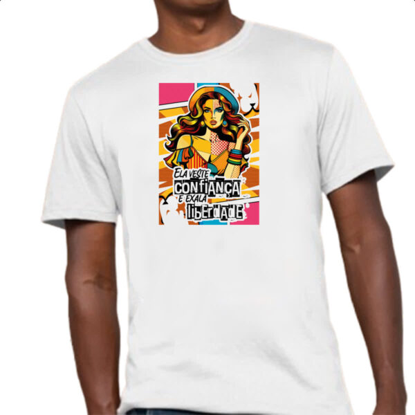 Camiseta Unissex Mulher exala liberdade - Imagem 4