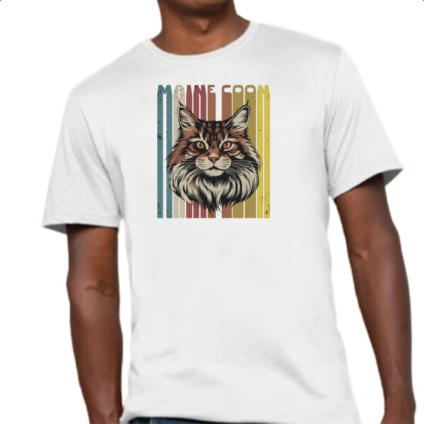 Camiseta Unissex Maine Coon retro vintage - Imagem 4