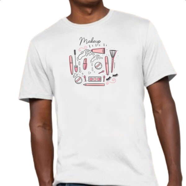 Camiseta Unissex Makeup pinceis e bases - Imagem 4
