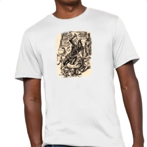 Camiseta Unissex Mitologia Teseu vs Minotauro 02 - Imagem 4