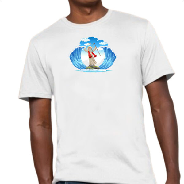 Camiseta Unissex Moises abrindo mar vermelho - Imagem 4