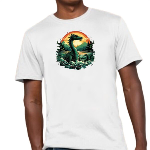 Camiseta Unissex Monstro do Lago Ness Sunset Art - Imagem 4