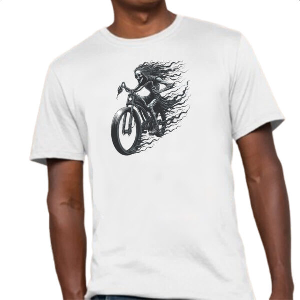 Camiseta Unissex Morte motociclista - Imagem 4