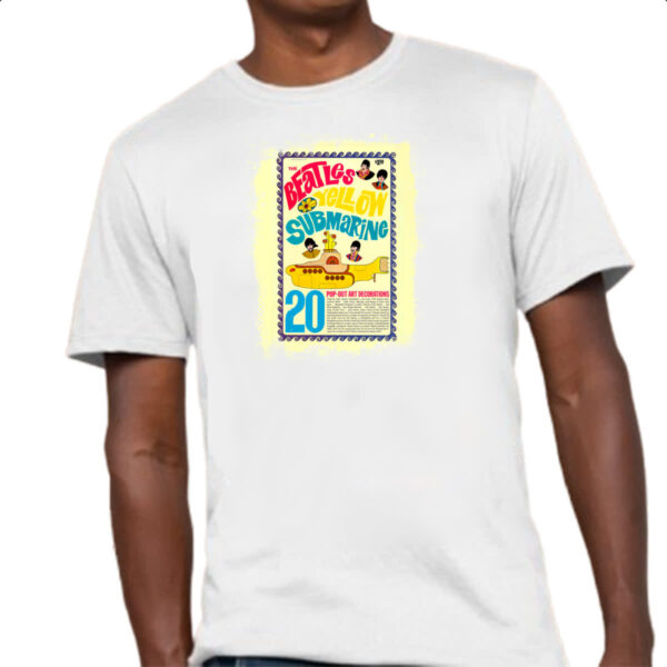 Camiseta Unissex Nostalgia Beatles Yellow Submarine - Imagem 4