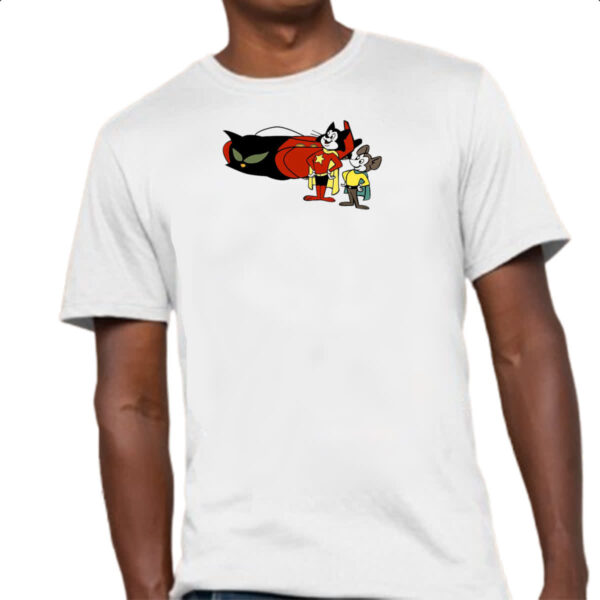 Camiseta Unissex Nostalgia Gato Corajoso e Rato Minuto - Imagem 4