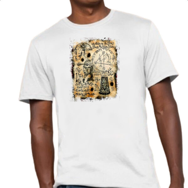 Camiseta Unissex Necronomicon Fragmento Yog Sothoth - Imagem 4