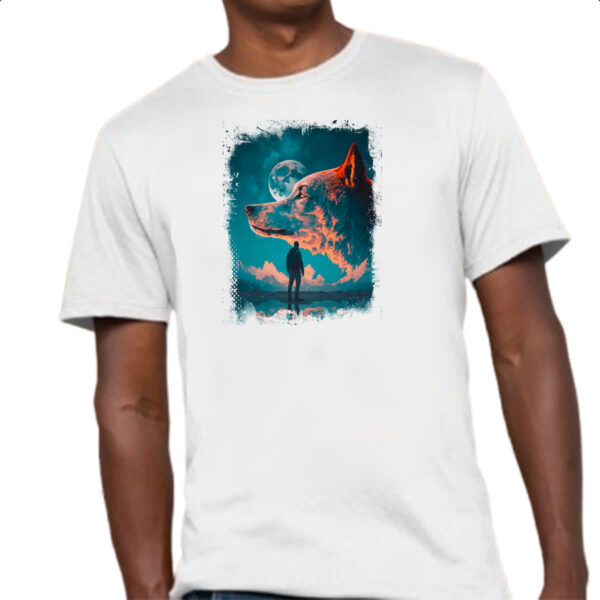 Camiseta Unissex Nuvens em forma de lobo - Imagem 4