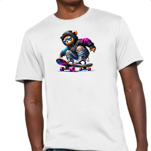 Camiseta Unissex Urso skatista - Imagem 4