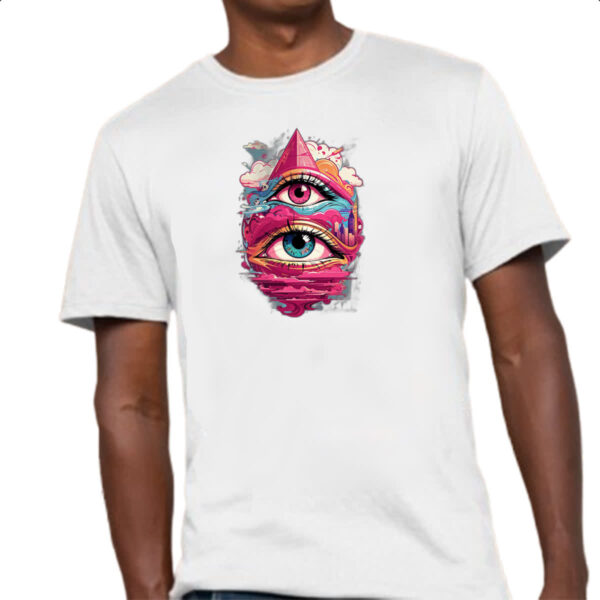 Camiseta Unissex Olho de Horus no ceu Street Art - Imagem 4
