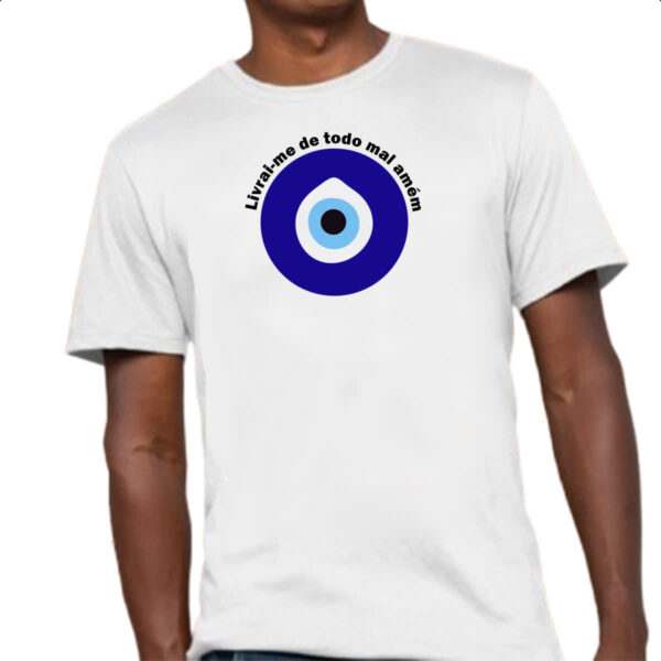 Camiseta Unissex Olho grego livrai-me do mal - Imagem 4